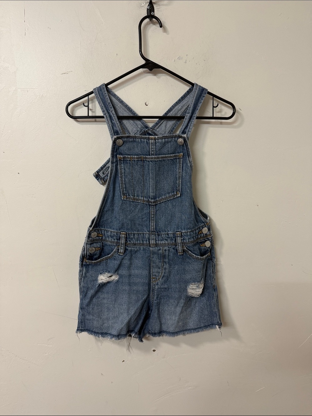 Kids Denim Shortalls - Blue